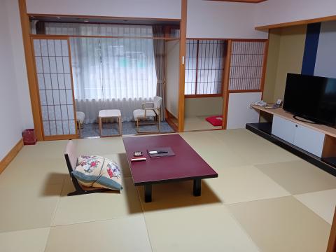 Ryokan majatalon huone, Japani