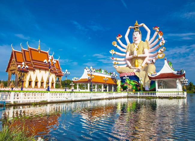Wat-Plai-Laem-temppeli-Koh-Samui-Thaimaa