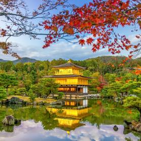Kinkaku-ji Kultaisen paviljongin temppeli Kioto Japani Olympia