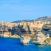 Bonifacion keskiaikainen pikkukaupunki kalkkikivijyrkänteellä Korsika